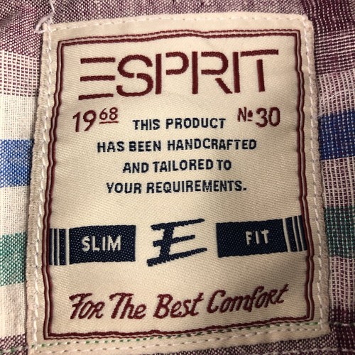 Vintage Espirit Shirt Long Sleeve Red Plaid Mens M (meassured) No Tags - Picture 6 of 13