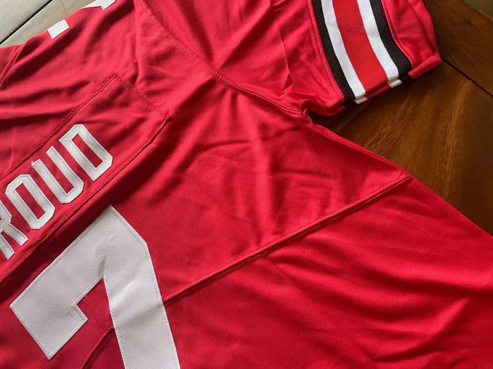 !!! Camiseta CJ Stroud Ohio State OSU Buckeyes Cosida 7 Nueva Con Etiquetas Roja Foto 3 de 4