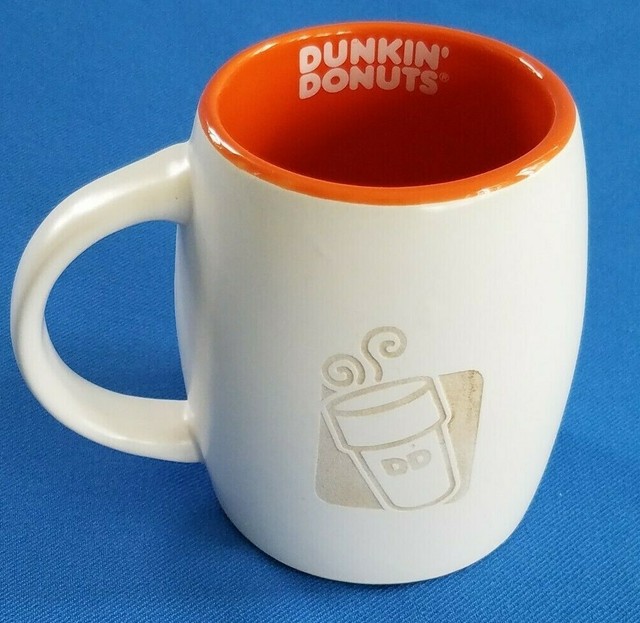 Dunkin' Donuts 2012 Engraved Mug Cup Coffee Tea White Orange eBay