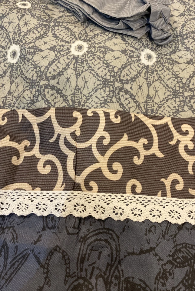 Revestimientos Ventanas 2 Varillas Bolsillo Cortinas Paneles Gris Multicolor Foto 3 de 4