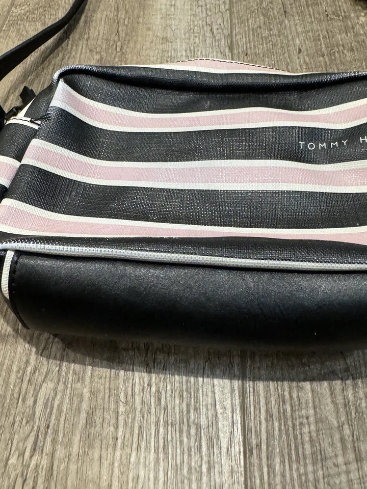 Tommy Hilfiger Bolso de Mano Bandolera Cartera Mensajero RAYAS ROSA AZUL Foto 4 de 4