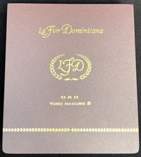 LFD La Flor Dominicana ORO Tubo Empty Wooden Cigar Box - 6.5" x 7.5" x 1.75"