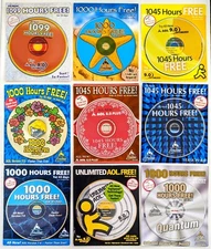 Ultimate AOL Disc Collection, Vintage ARTISTIC All Different America Online CDs!