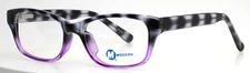 MODERN OPTICAL Harper Blue Purple Womens Rectangle Eyeglasses 50-19-140 B:35 A