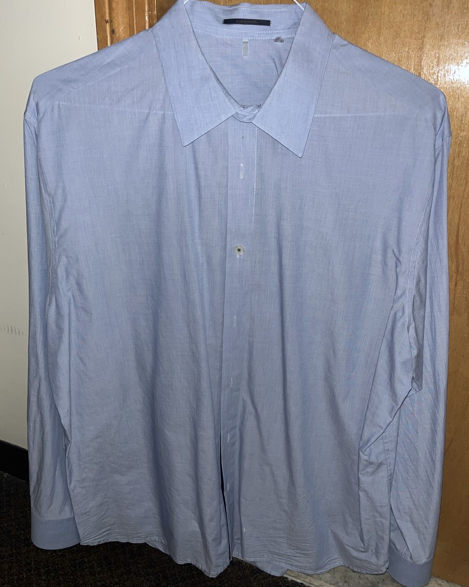 Elie Tahari Blue Men's Shirt XXL Button Front