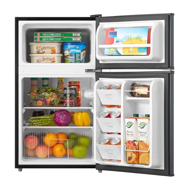 New 3.2 Cu Ft Refrigerator Arctic King Two Door Compact  Freezer Stainless Steel