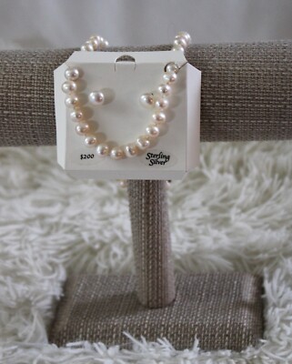 Macy's Bridge Cultured Pearl Sterling Silver Earrings