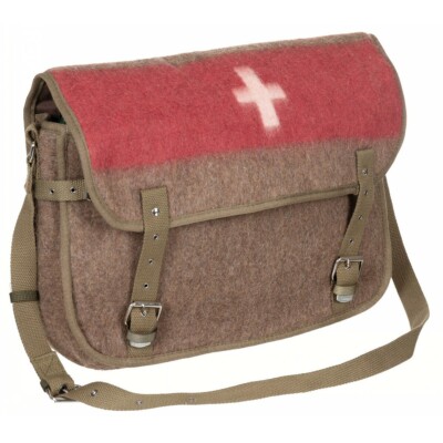 MFH® Swiss Outdoor Bushcraft Vintage Retro Look WOOL Shoulder Bag Brand  New