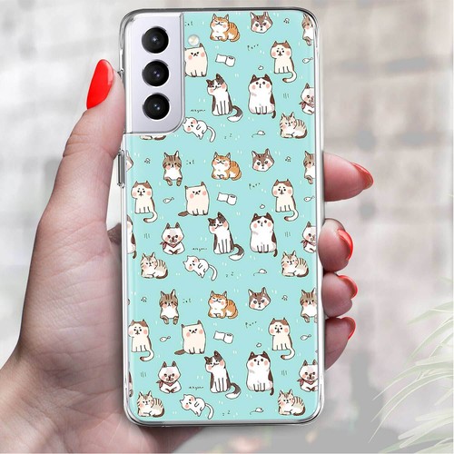 Funda TPU Suave Transparente para Samsung Galaxy S24 S23 A15 A35 A16 Divertida Gato Teléfono Cubierta - Imagen 14 de 78