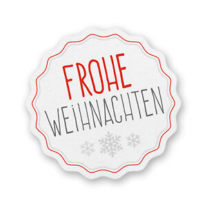 Itenga Sticker 10 X Frohe Weihnachten Aufkleber Geschenkaufkleber Etikett Deko Ebay