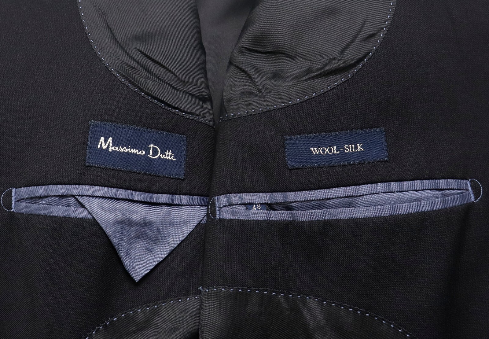 MASSIMO DUTTI 2600 Blazer Men's (UK) 38 Wool Silk Notch Lapel 3 Buttons thumbnail 8