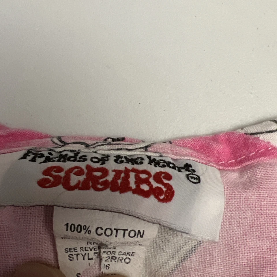 Friends of the Heart Scrubs Top Women's Medium Lamb Themed Cute - Image 3 of 4