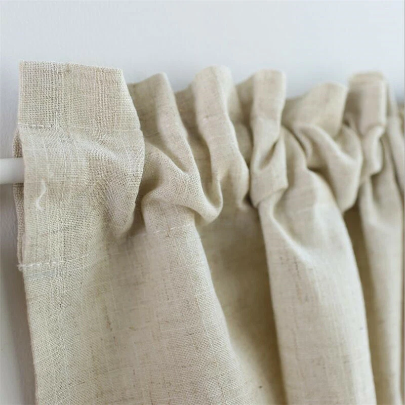 Half Curtain Window Short Curtain Kitchen Cabinet Drape Treatment Valance Home - Image 4 of 4