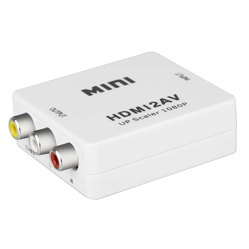 HDMI to RCA Converter Video Stereo Audio Composite CVBS AV Output Hub USB Power - Image 4 of 4