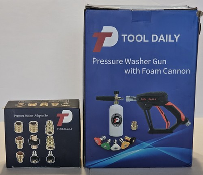 #ad Tool Daily Short Pressure Washer Gun with Foam Cannon amp; Adapter Set NIB $29.99