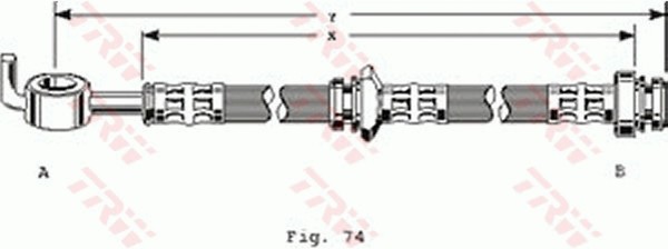 TRW Bremsschlauch PHD163 FüR Opel TF1 U92 Campo Frontera TF0 Isuzu Trooper Sport-image