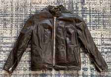 Vintage 60s Schott Bros Inc. Brown Leather Lined Cafe Racer Jacket Women’s Sz 14