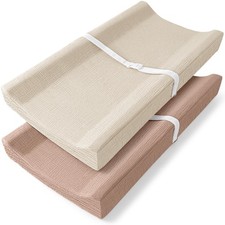 Changing Pad Cover, 2 Pack Muslin 100 Cotton Diaper Changing Table Covers,...