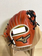 Mizuno Global Elite Orange Infield Baseball Glove Used Good Condition
