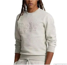  138 NWT Polo Ralph Lauren Men  s Double Knit  POLO  Logo Sweatshirt M, L