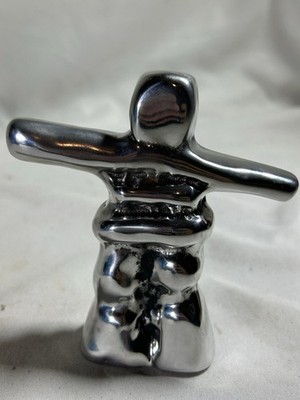 Hoselton Inukshuk Reclaimed Aluminum Sculpture Art Work Collectible #2479