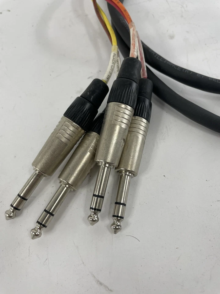 Belden 4 Channel Male 1/4" Phone to 3-Pin Neutrik XLR Female Snake Cable 9' - Image 3 of 4