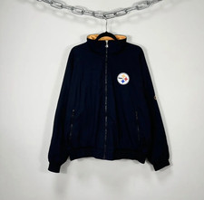 Vintage 1990s Champion Pittsburgh Steelers Big Logo NFL Jacket Full Zip Men's XL