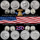 New Listing2026 P &D BU Semiquincentennial PD Quarters Dimes Nickels  8 Coins in Capsules