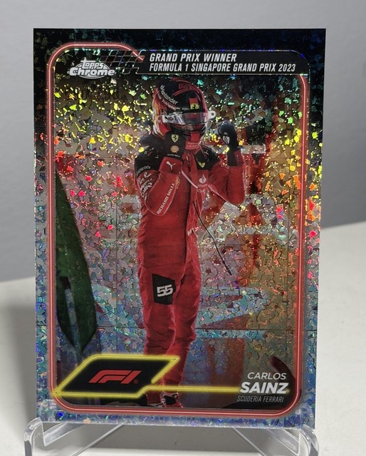 2024 Topps Chrome Formula 1 Carlos Sainz Mini Diamonds/299 Grand Prix Winner