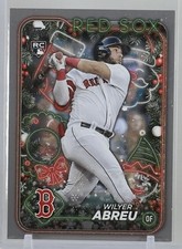 Wilyer Abreu 2024 Topps Holiday #H-13 Rookie Card (RC) Silver Glitter Boston MLB