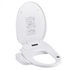 Bidet Toilet Seat Electric Smart Automatic Deodorization Elongated Heated White