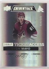2021 Upper Deck Credentials Debut Ticket Access /999 Tier 1 Dysin Mayo #65 hf3