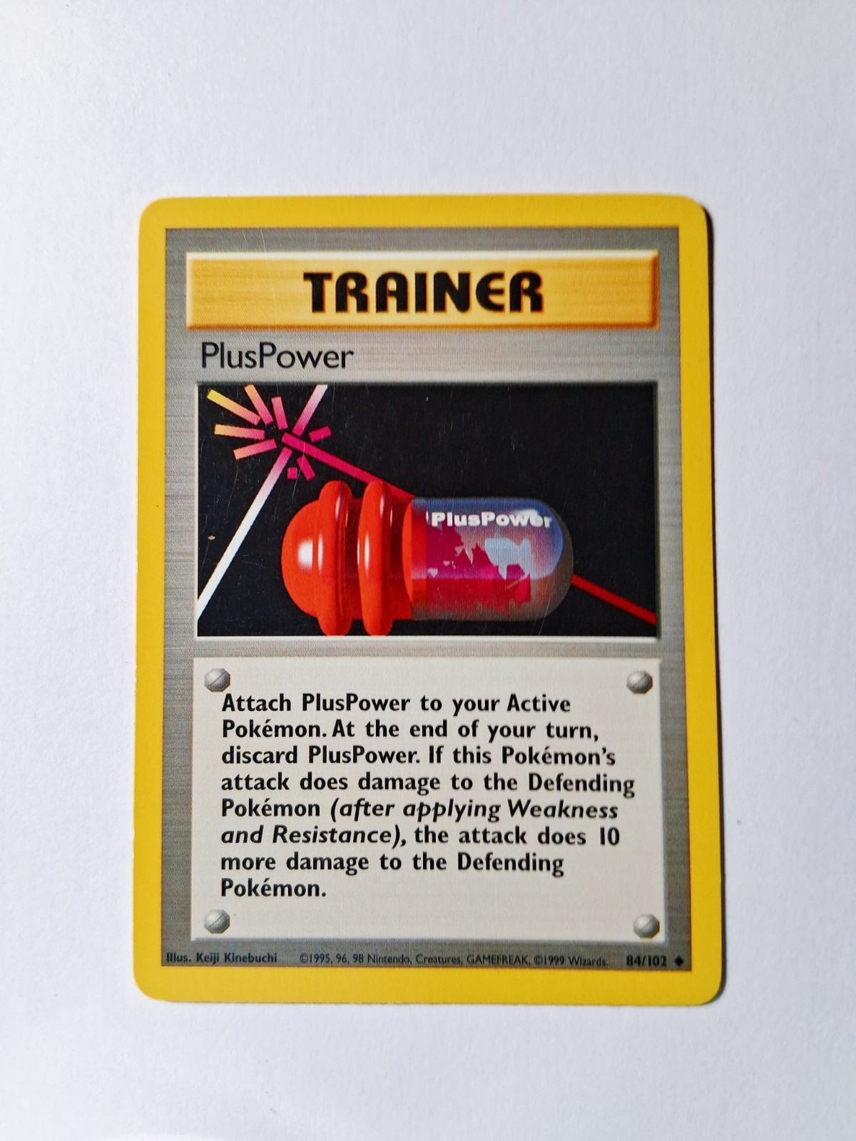 1999 Pokemon  1st Edition Base Set PlusPower Trainer 84/102  Near Mint!