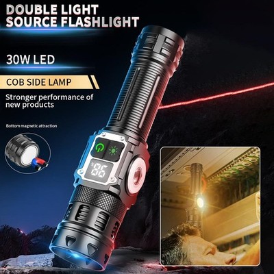 High Strong Power LED Flashlights USB Rechargeable Camping Fishing outdoor  V1Z9
