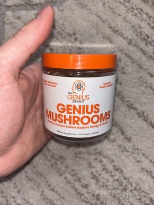 Genius Mushroom Lions Mane Cordyceps and Reishi  Immune System Booster and...