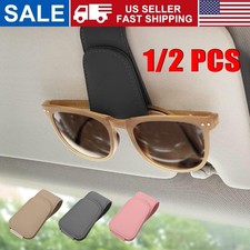 Magnetic Leather Sunglasses Holder for Car Sun Visor Eyeglass Hanger Clip USA