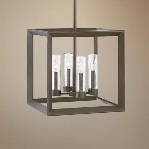 Rhodes 18 1/4" Wide Warm Bronze 4-Light Outdoor Pendant - Picture 1 of 4