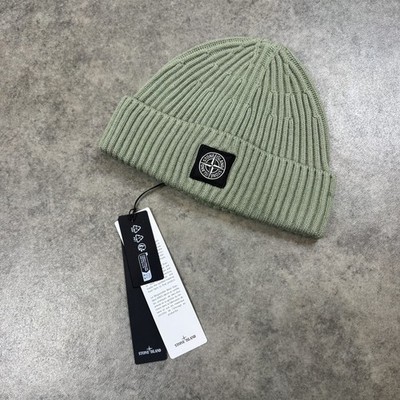 Stone Island Full Rib RWS Sage Green Beanie Mütze UVP 185£