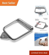 Durable Chrome Tricep Rope  Double D Cable Handle for Ultimate Gym Performance