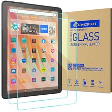 2 Pack Tempered Glass Screen Protector for Fire HD 10 / Fire HD 10 Plus / 10 ...