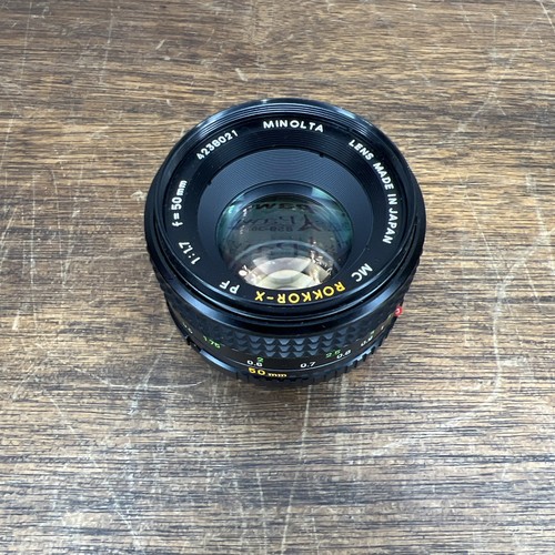 MINOLTA MC ROKKOR-X PF 1:1.7 f=50MM CAMERA LENS Excellent