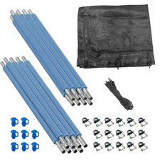 Trampoline Safety Enclosure Set including Trampoline Net, 8 Trampoline Poles ...
