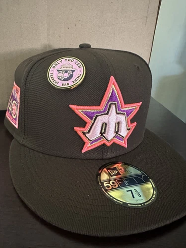 7 3/8 Seattle Mariners No Bad Brims Capsule Hats FAMCap Brown Pink Mocha Purple
