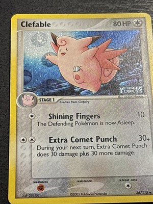 Clefable 36/115 Pokemon TCG Unseen Forces STAMPED Reverse Holo