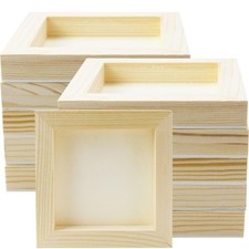 FSWCCK 10 Pack 5 X 5 Inch Wood Panel Boards, Unfinished Wood Canvas Panels for C