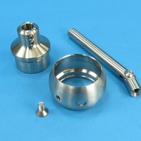 RohrstüTze HöHenverstellbar Ø 42,4 Mit Gelenk Kugelring 42,4 Mm Geschliffen V2A