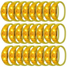 24 Pcs LED Glow Bracelets Sound Activated Led Flashing Bracelet Music Control Li
