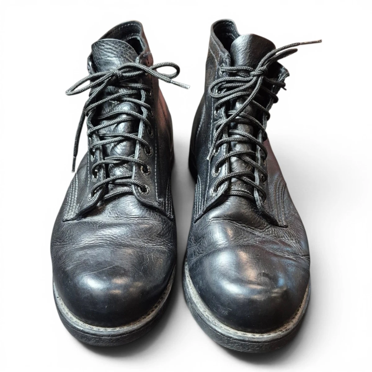 Frye James Lace Up Boots Mens 12 D Black Leather Work Combat 88101 BLK Mexico Frye Men main image 3