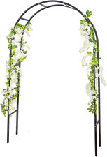RUBFAC 7.8ft Garden Arch Trellis for Climbing Plants Outdoor, Metal