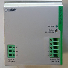PHOENIX CONTACT TRIO POWER TRIO-PS/1AC/24DC/20 24VDC 20A 480W DIN